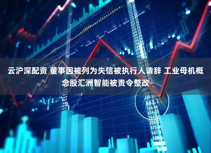 云沪深配资 董事因被列为失信被执行人请辞 工业母机概念股汇洲智能被责令整改